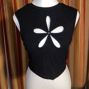 Tank top with flower cut out